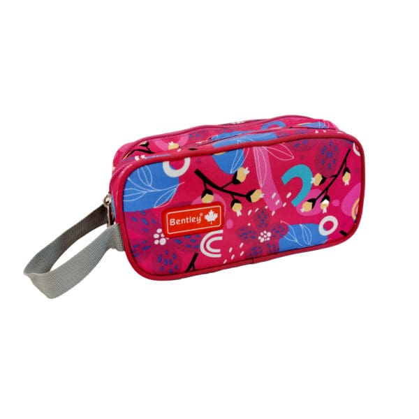 Bentley 2024 Pencil Case 2Comp. Flowers Leaves Pink / 2323