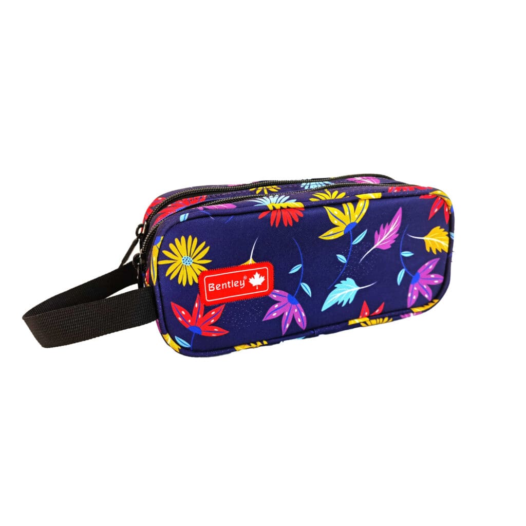 Bentley 2024 Pencil Case 2Comp. Flowers Leaves Purple / 2331