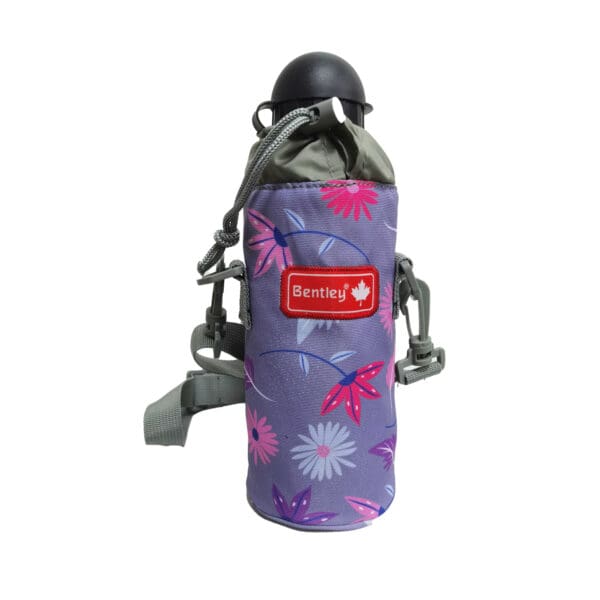 Bentley 2024 Water Bottle With Case Flowers Leaves Grey / 2334