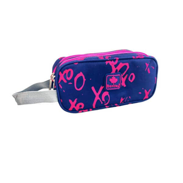 Bentley 2024 Pencil Case 2Comp. XO Navy/Pink / 2343
