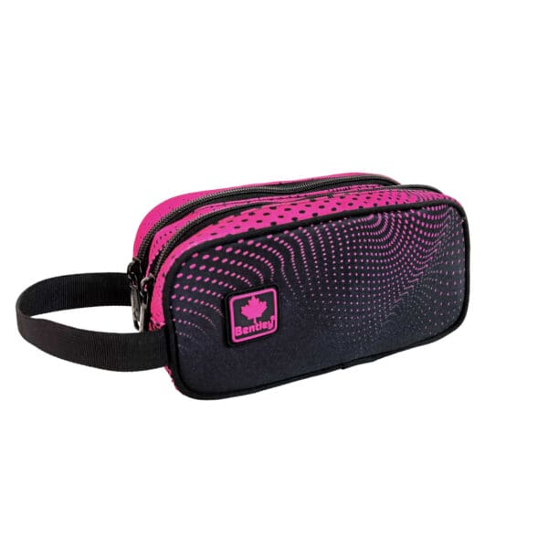 Bentley 2024 Pencil Case 2Comp. Dots Black/Pink / 2351