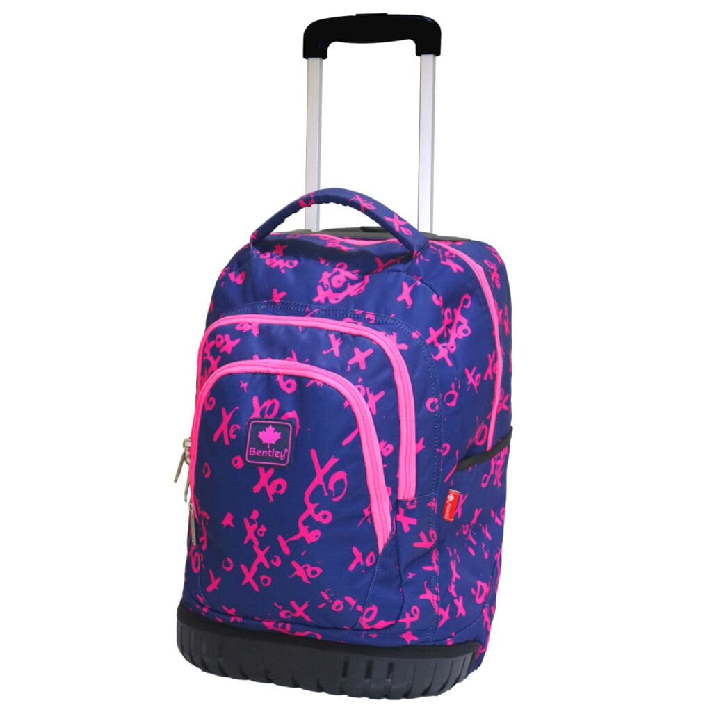 Bentley 2024 Trolley School Backpack XO Navy/Pink / 2380