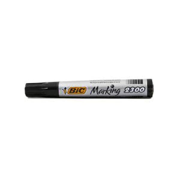 BIC Permanent Marker Chisel 2300 / BLACK قلم ماركة عريض اسود