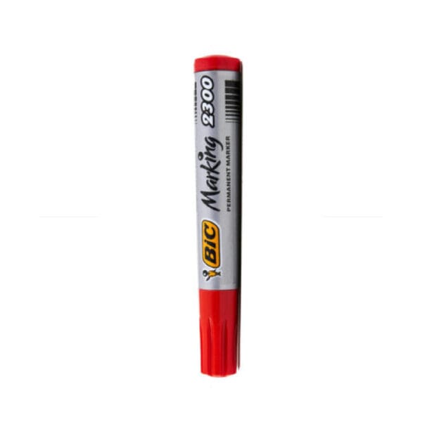 BIC Permanent Marker Chisel 2300 / RED قلم ماركة عريض احمر