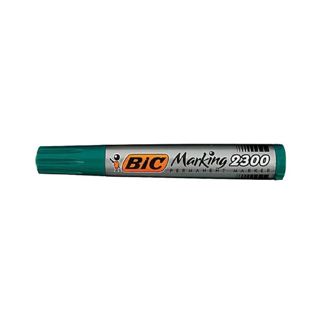 BIC Permanent Marker Chisel 2300 / GREEN قلم ماركة عريض اخضر