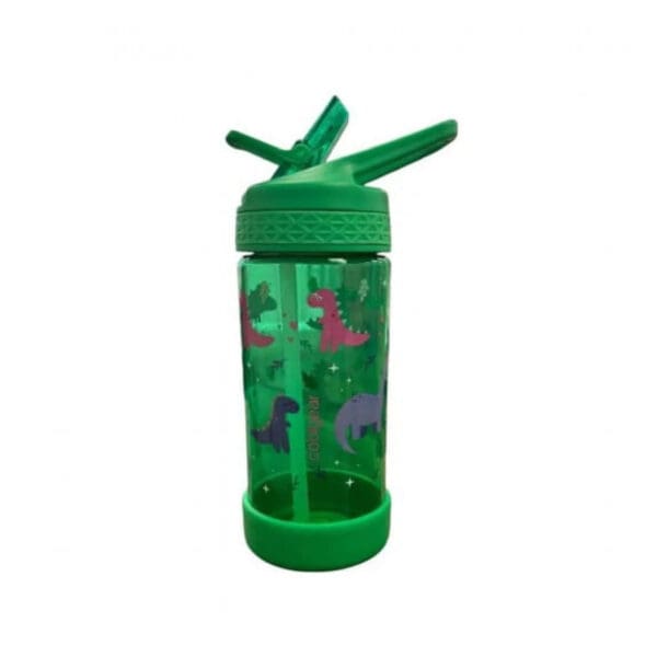 Cool Gear Plastic Tritan Water Bottle Sprout Graphics With Straw 473ml Green / 5415 مطرة