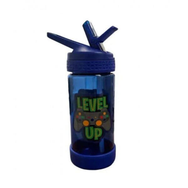 Cool Gear Plastic Tritan Water Bottle Sprout Graphics With Straw 473ml Blue / 5415 مطرة