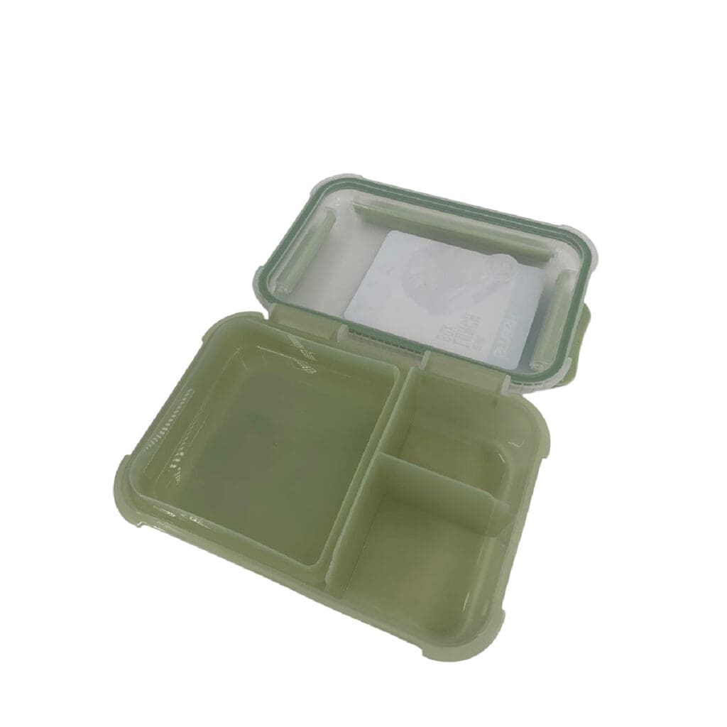 Smash Plastic Lunch Box Bento 3 Comp. 1.6L Sage Green / 31243