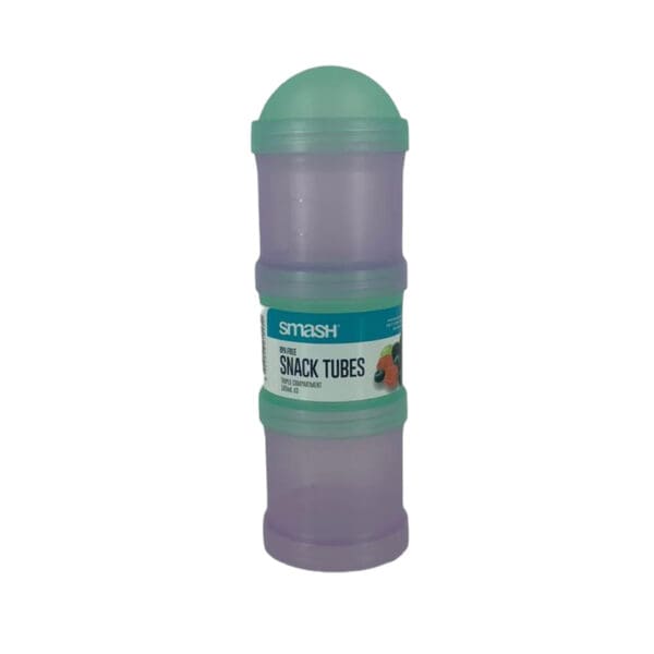 Smash Snack Tubes 3 Compartments * 165ml Light Blue/Purple / 05582