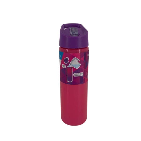 Smash Plastic Water Bottle Colour Change With Starw 700ml Pink / 13353 مطرة