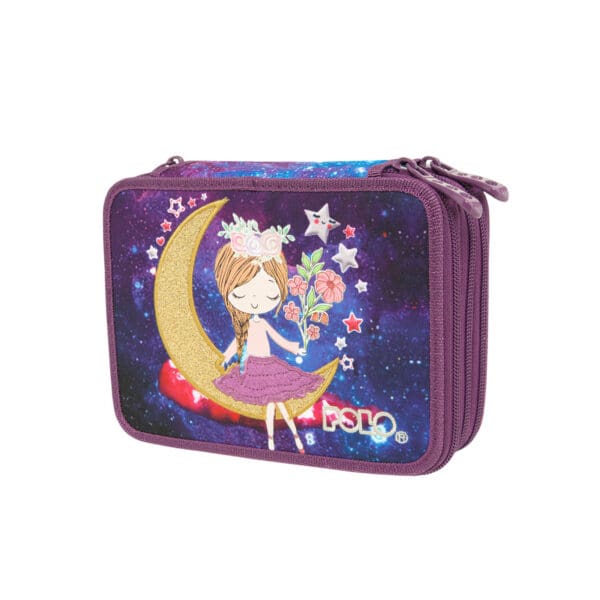POLO 2024 Pencil Case Rolling Flat 3Zip. Moon / 937016 8276 مقلمة مسطحة