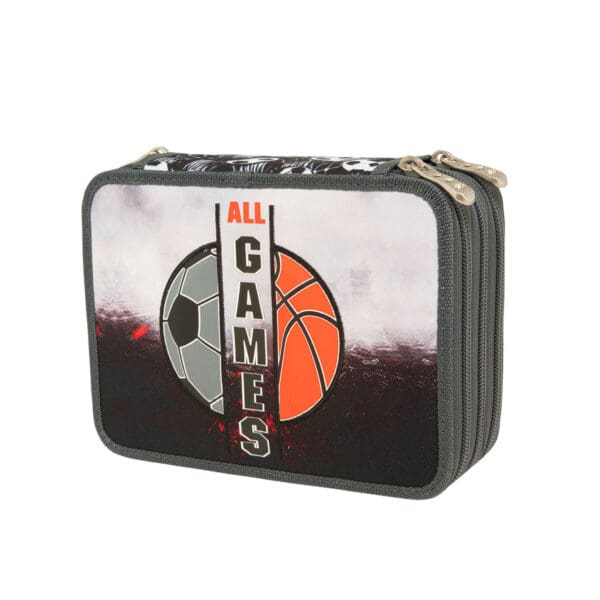 POLO 2024 Pencil Case Rolling Flat 3Zip. All Games / 937016 8277 مقلمة مسطحة