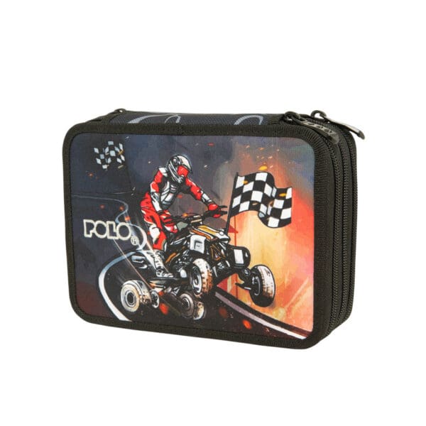 POLO 2024 Pencil Case Rolling Flat 3Zip. Quad Bike / 937016 8278 مقلمة مسطحة