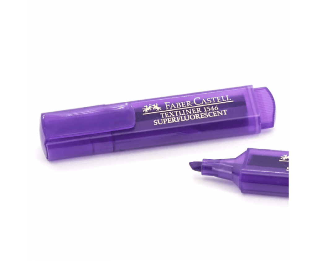 Faber Castell Highlighter 46 Super Fluo VIOLET / 154636 قلم فوسفوري بنفسجي