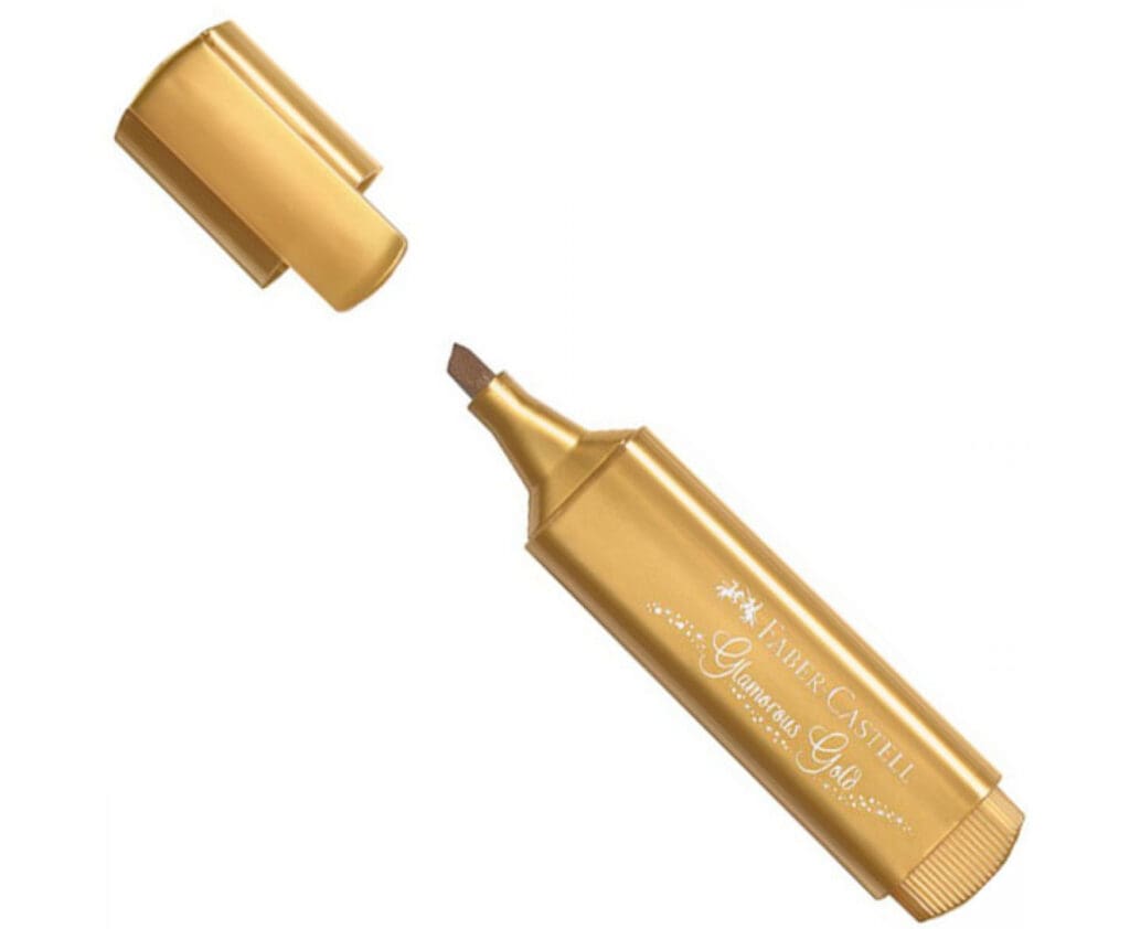Faber Castell Highlighter 46 Metallic Glamorous Gold / 154650 قلم تمييز