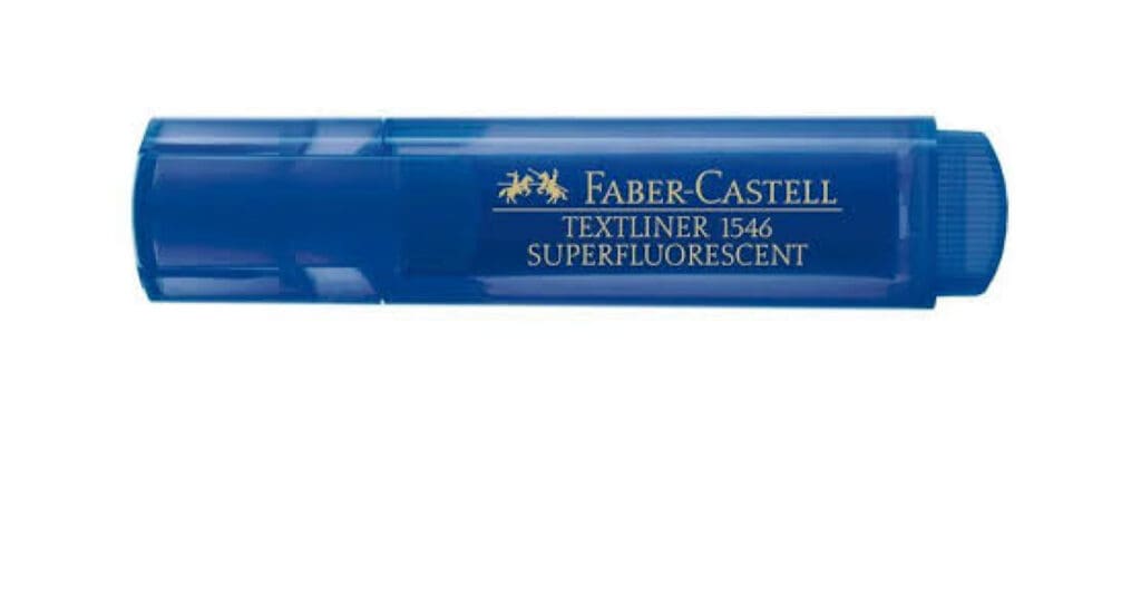 Faber Castell Highlighter 46 Super Fluo BLUE / 154652 قلم فوسفوري أزرق