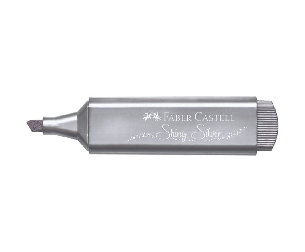 Faber Castell Highlighter 46 Metallic Shiny Silver / 154661 قلم تمييز