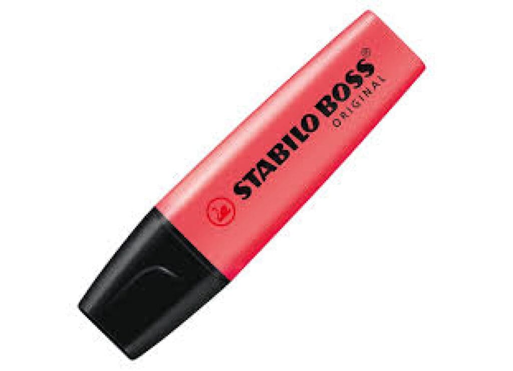 Stabilo Boss Original Highlighter 70/40 Red قلم تمييز