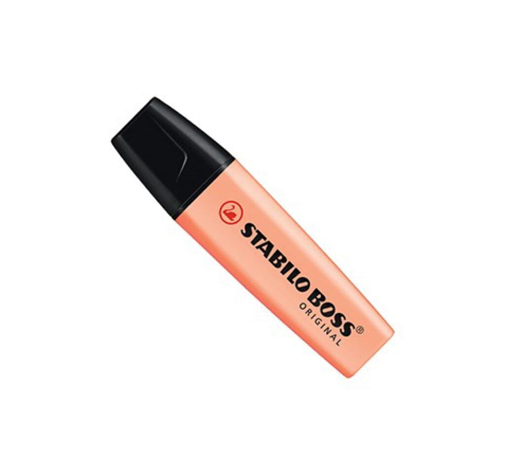 Stabilo Boss Original Highlighter 70/126 Pastel Creamy Peach قلم فوسفوري