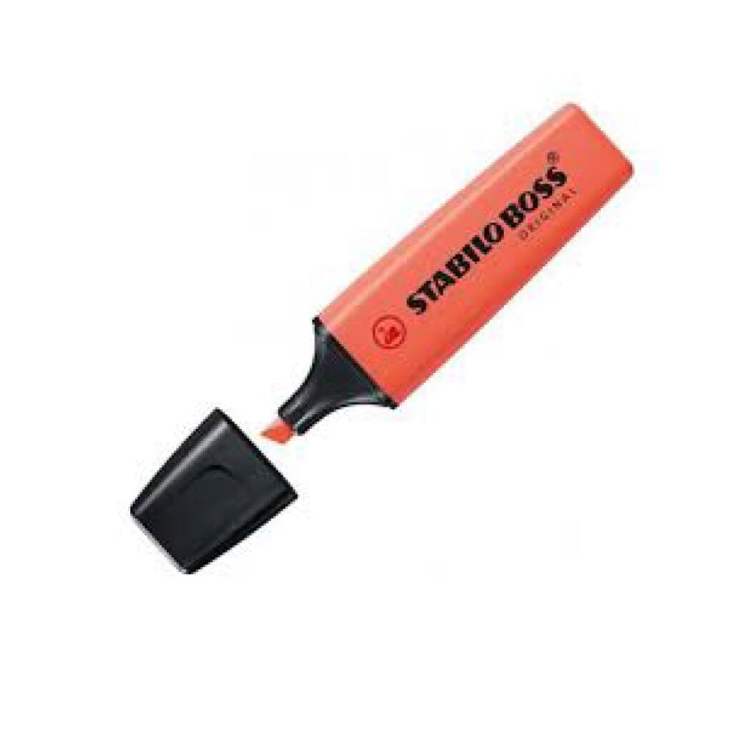 Stabilo Boss Original Highlighter Pastel Mellow Coral Red 70/140 قلم فوسفوري