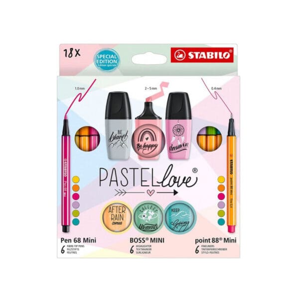 Stabilo (SET) 6 Mini Highlighter + 6 Mini Fineliner + 6 Mini Feutre / 77/5-8