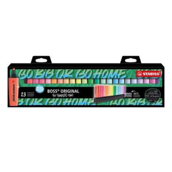 Stabilo Boss Original Highlighter (Set 23 Colors) 7023-01-06 Assorted + Desk Set قلم تمييز