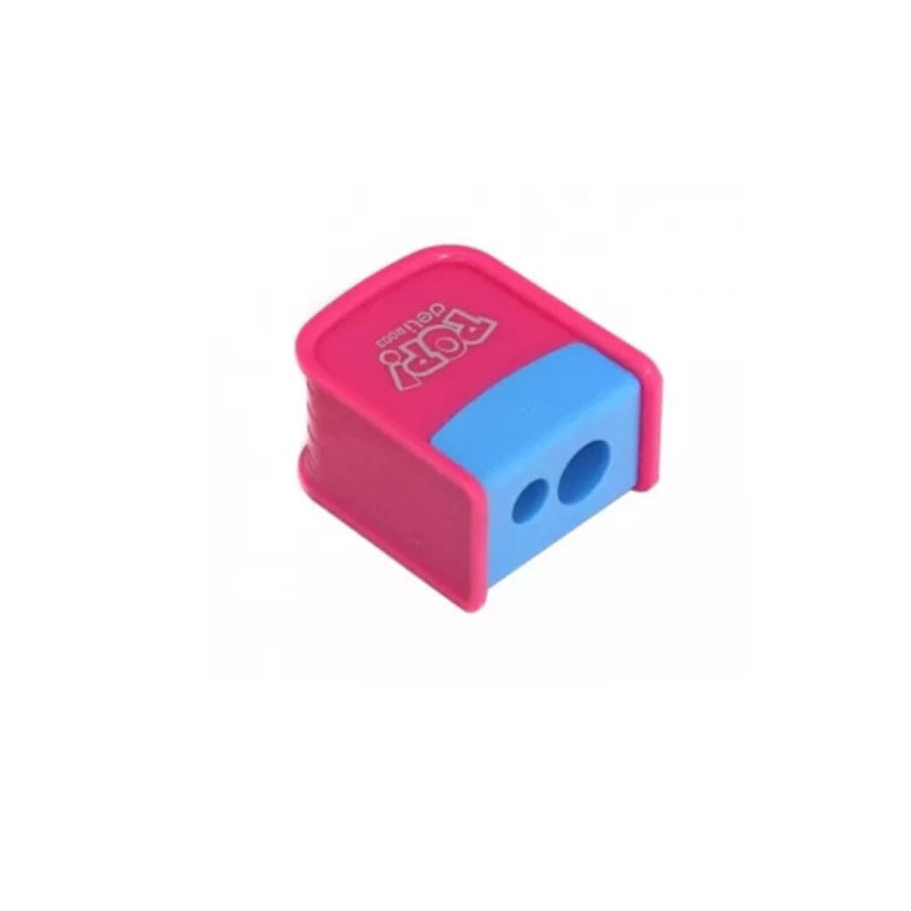 Deli Sharpener 2 Holes POP With Canister / R003  مبراة