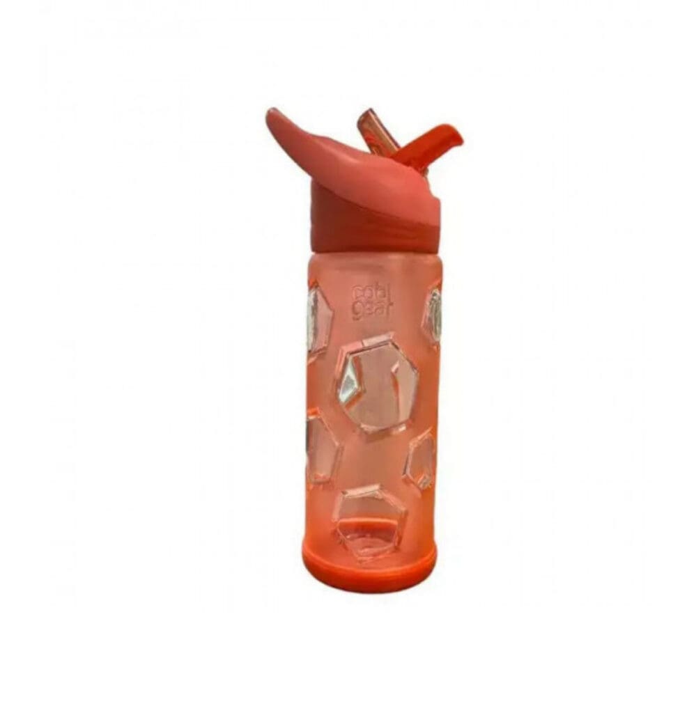 Cool Gear Plastic Tritan Water Bottle Hexagon Cage With Straw 473ml Pink / 7568 مطرة