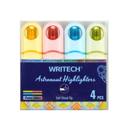 WRITECH Astronaut Highlighter W-8154 (Set 4 Colors) Pastel قلم تمييز