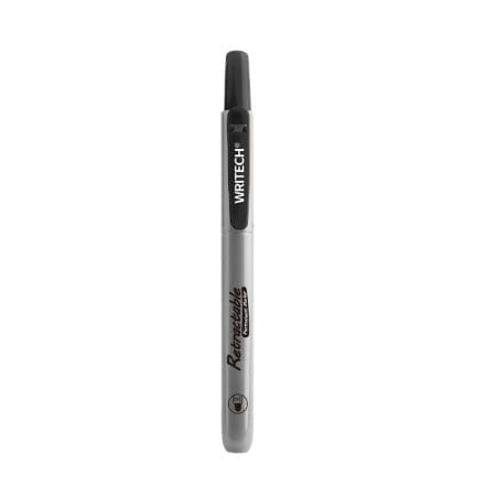 WRITECH Retractable Permanent Marker Pen Fine Round W-805P Green قلم ماركر كباس